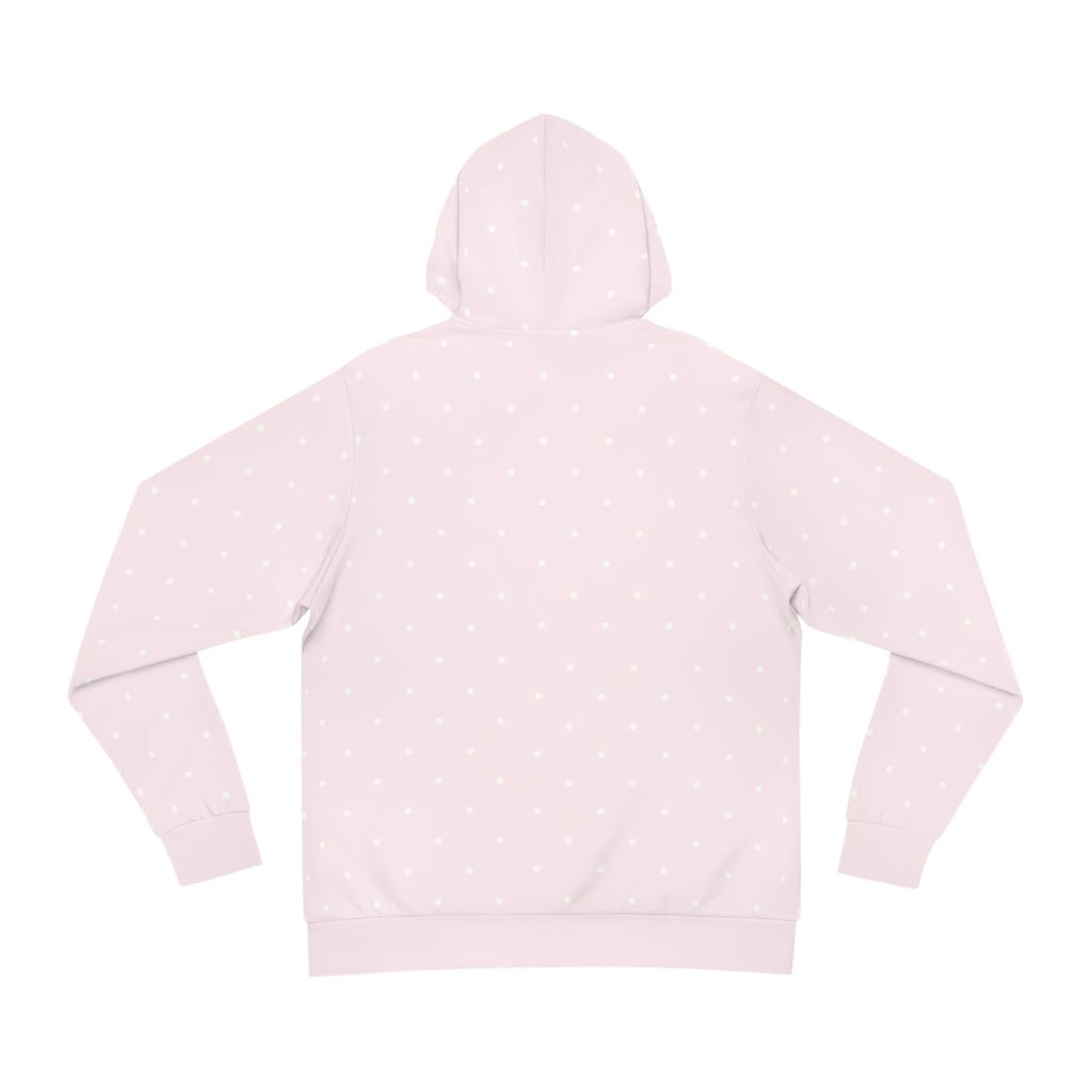 White Polka Dot Pink Hoodie