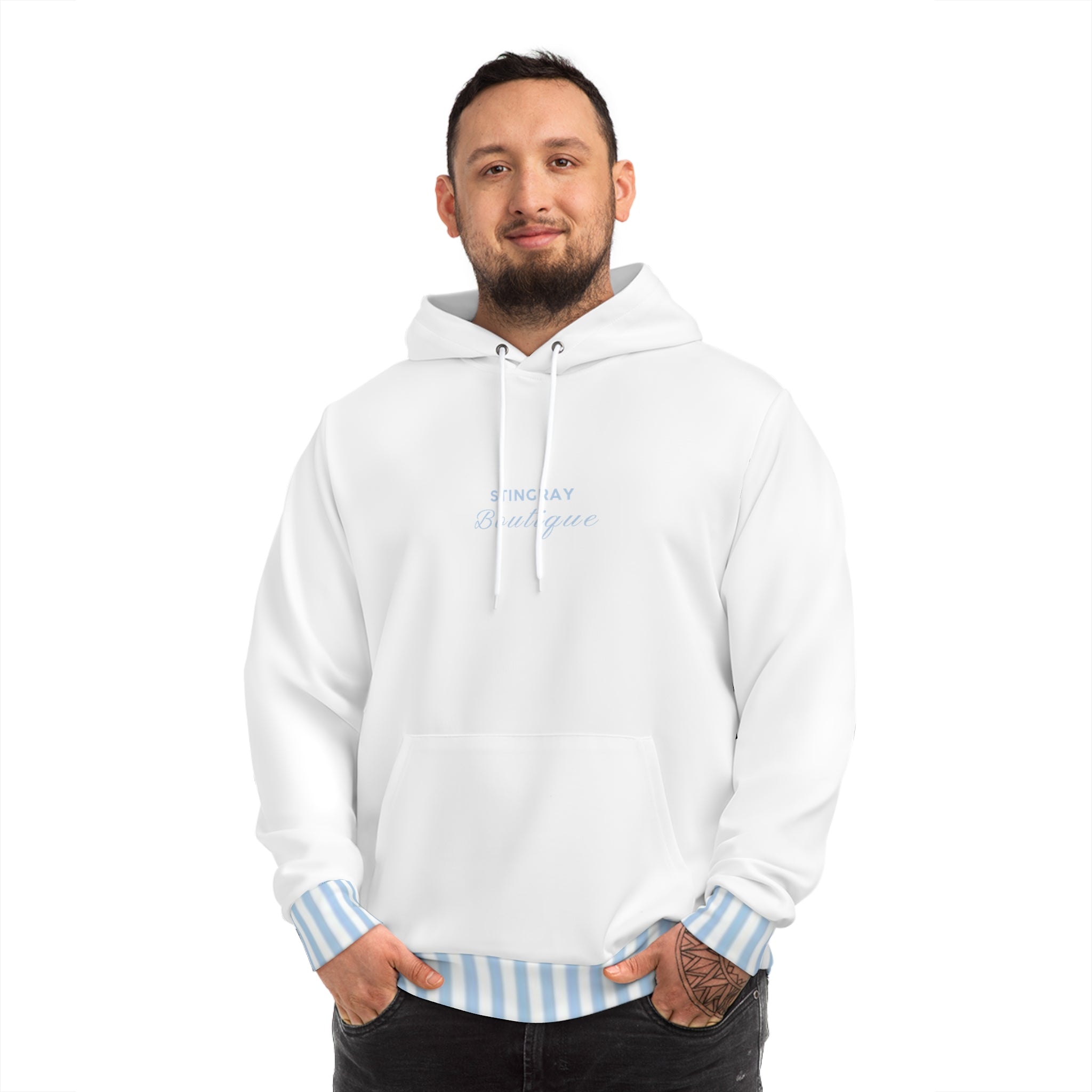 Striped Cuff Hoodie